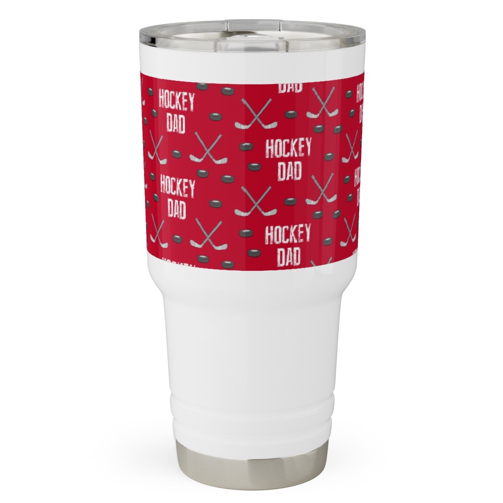 Hockey Dad - Red Travel Tumbler, 30oz, Red