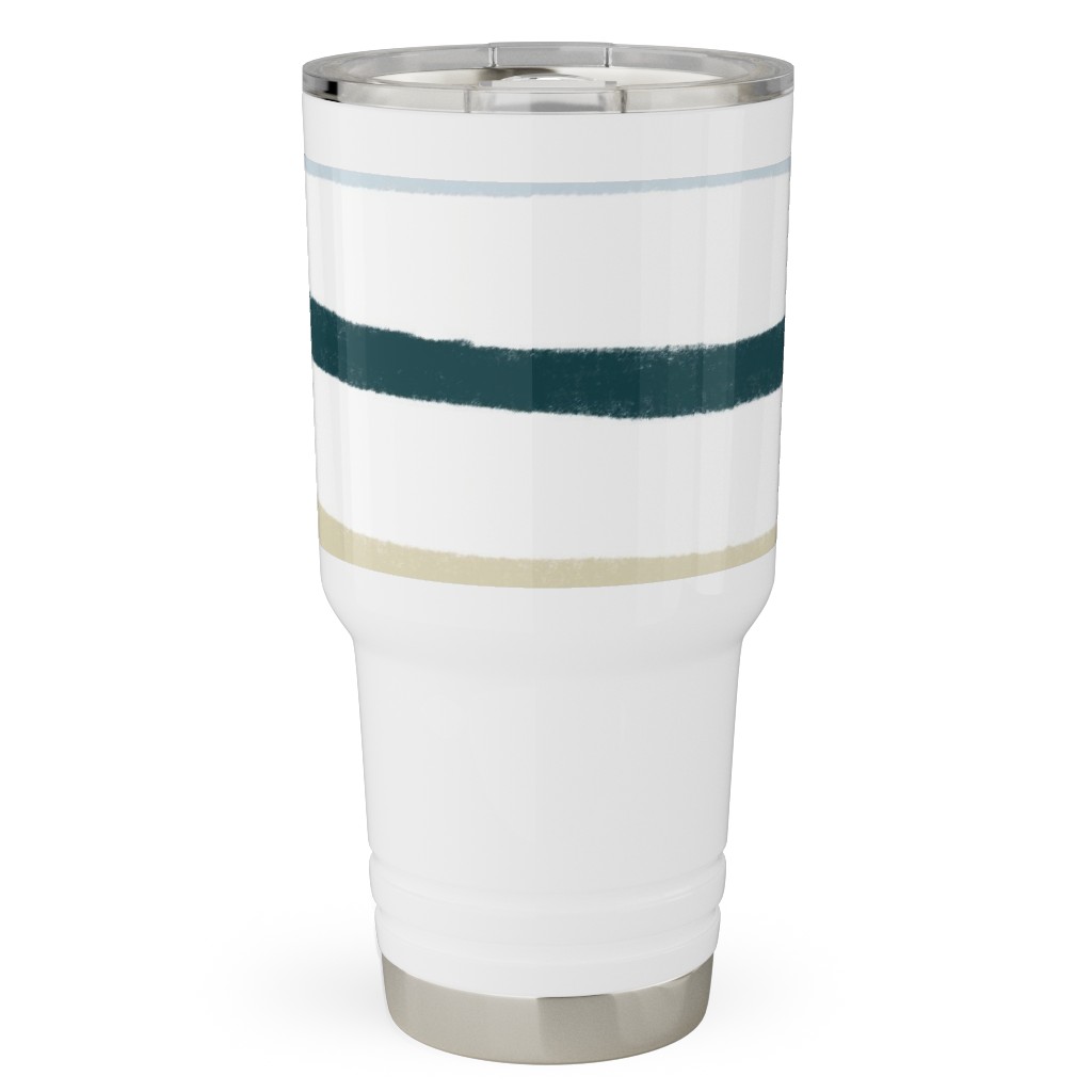 Shenanigans Horizontal Wtripes - Multi Travel Tumbler, 30oz, Multicolor