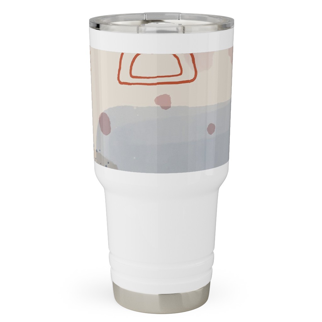 Surreal Oasis Tropics and Stone - Multi Travel Tumbler, 30oz, Multicolor