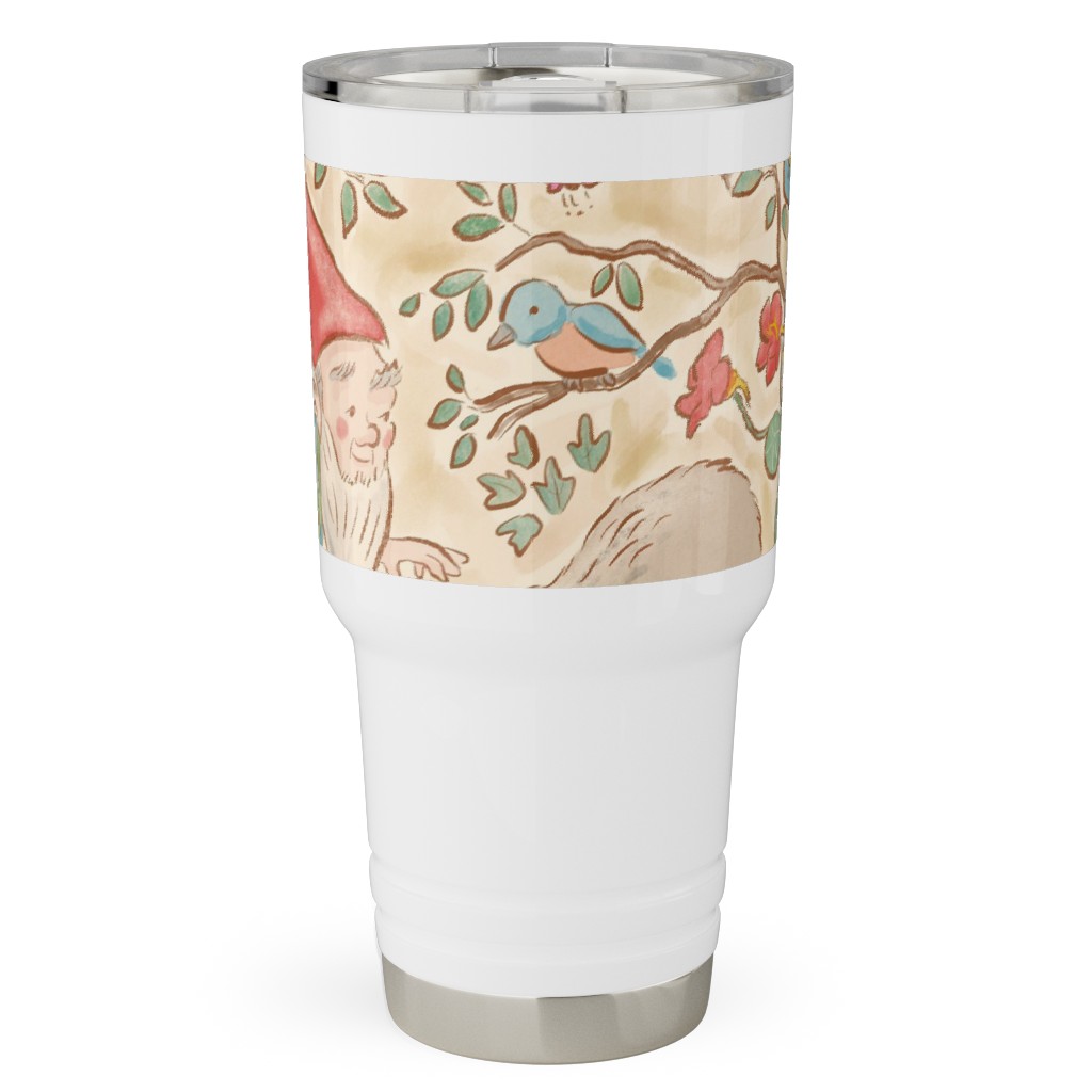 Woodland Gnomes - Multi Travel Tumbler, 30oz, Beige