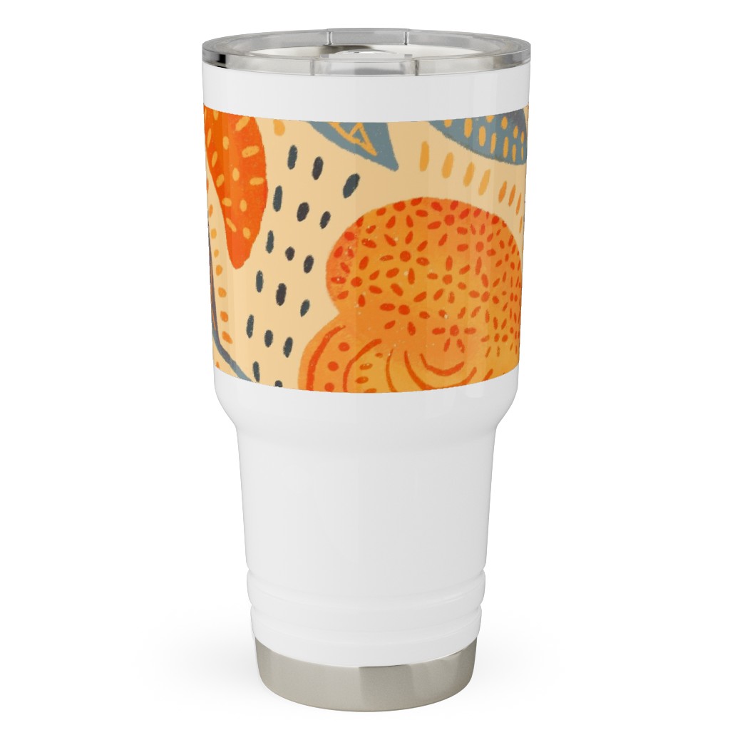 Life's a Peach Travel Tumbler, 30oz, Orange