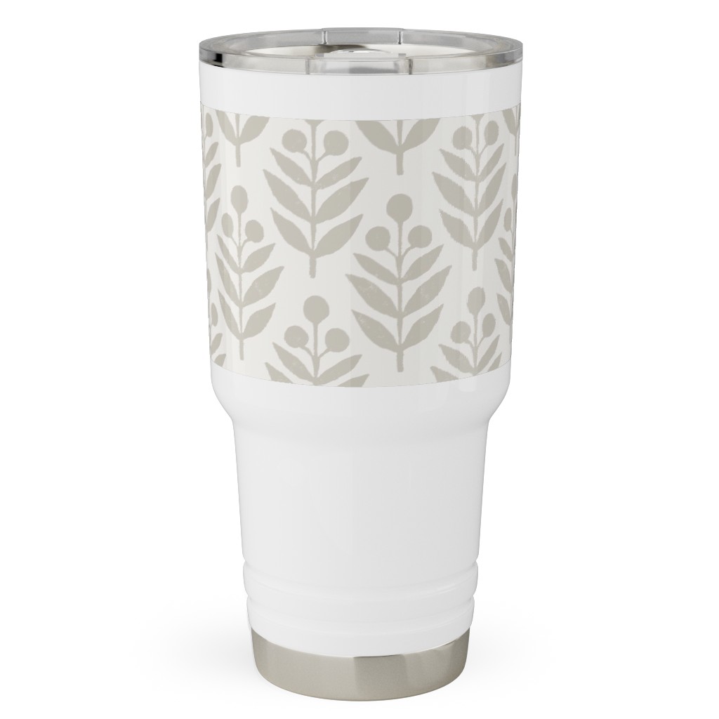 Lotti Quiet Travel Tumbler, 30oz, Beige