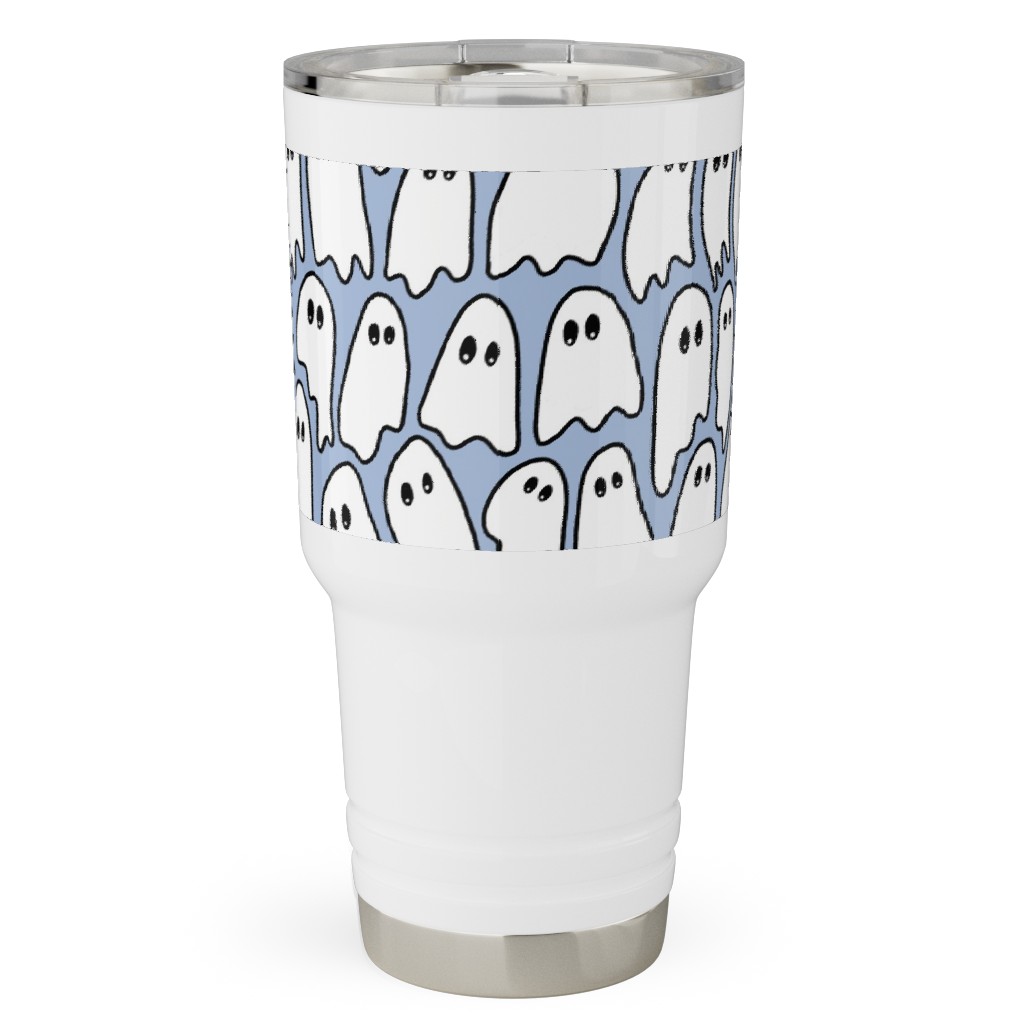 Ghosted Travel Tumbler, 30oz, Blue, Glacier