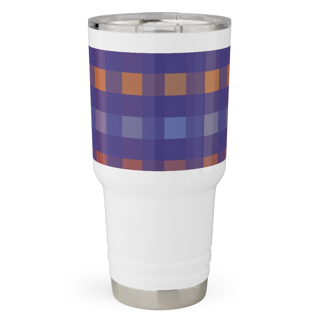 Picnic Plaid Travel Tumbler, 30oz, Multicolor