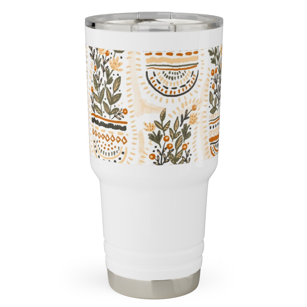 the Gardener's Pocket - Earthy Travel Tumbler, 30oz, Beige, Pearl