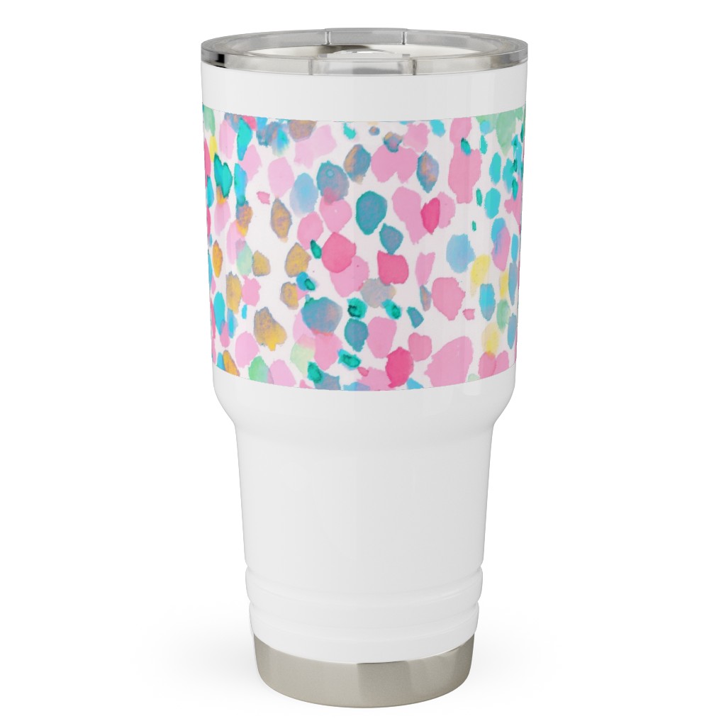 Lighthearted Summer Travel Tumbler, 30oz, Multicolor