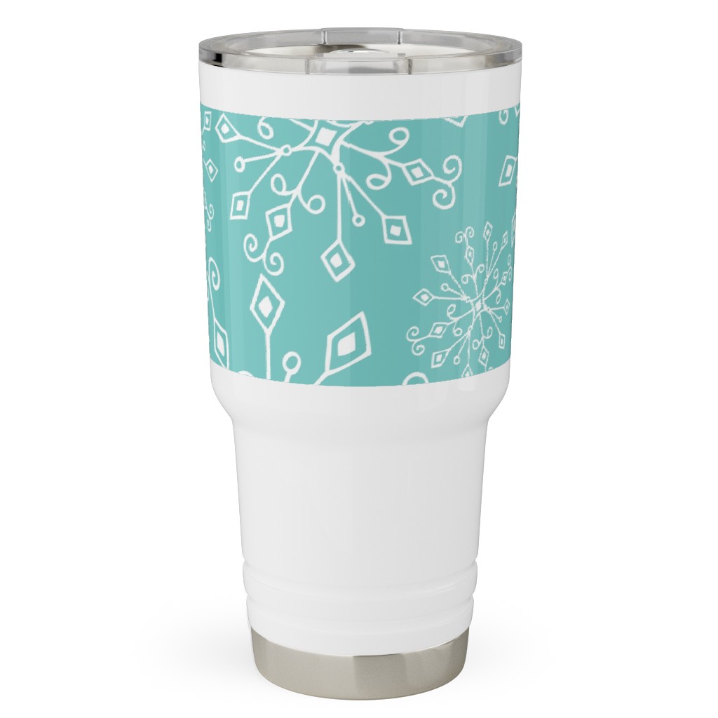 Frost Snowflakes Travel Tumbler, 30oz, Blue