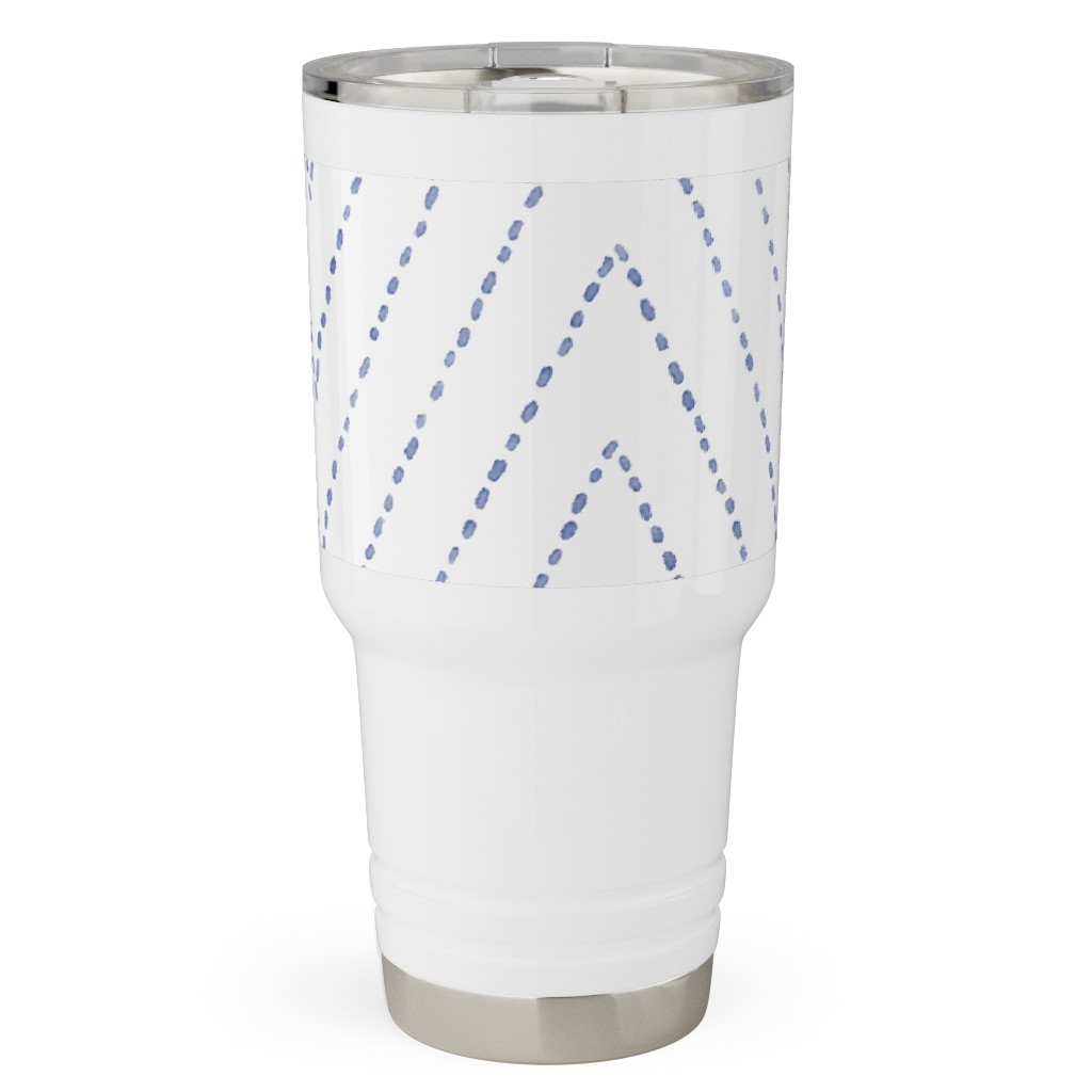 Painted Diamond Dash Travel Tumbler, 30oz, White, Iron