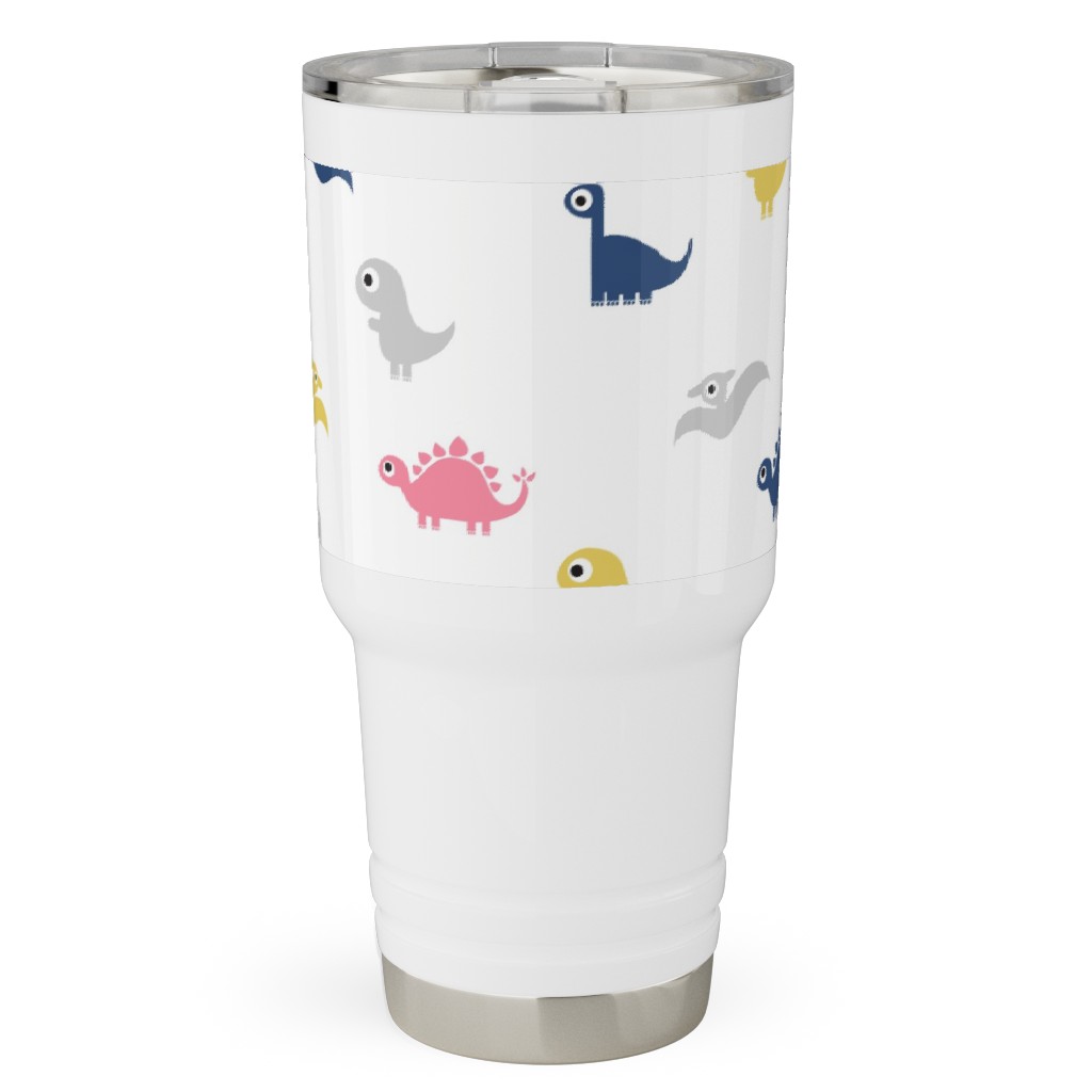 Dino Print - Multi Travel Tumbler, 30oz, Multicolor