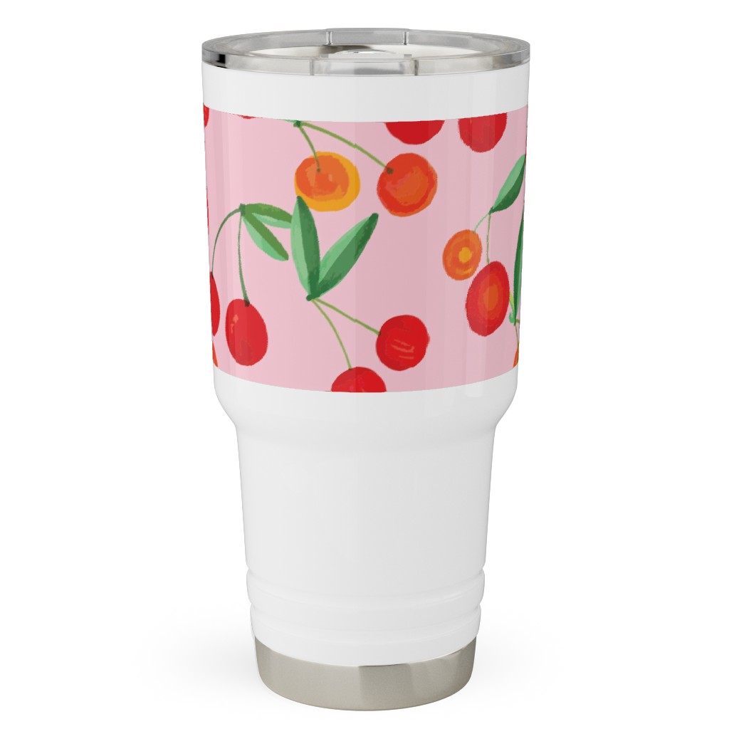 Cherry Farm Travel Tumbler, 30oz, Pink, Bright Pink