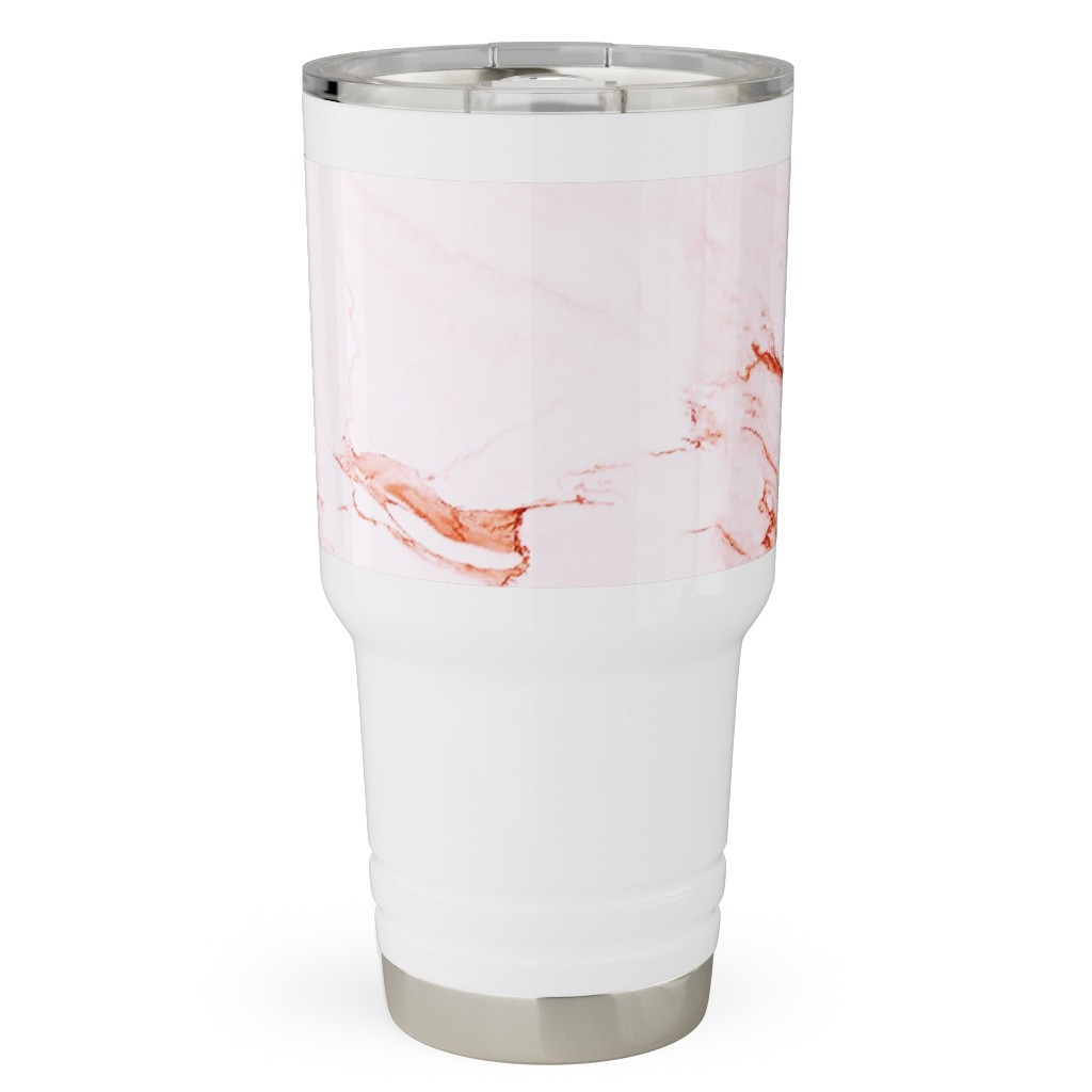 Marble - Blush Travel Tumbler, 30oz, Pink