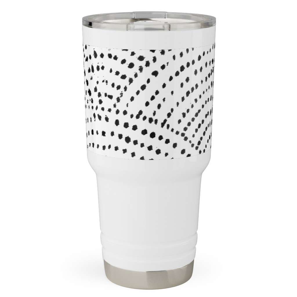 Ink Dot Scales Travel Tumbler, 30oz, White