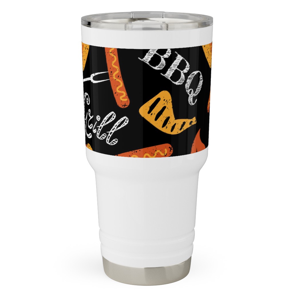 Bbq - Dark Travel Tumbler, 30oz, Black