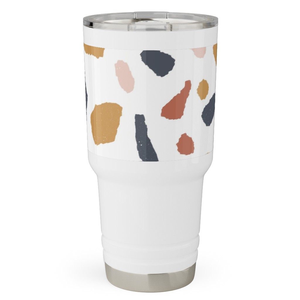 Terrazzo Tile - Neutral Travel Tumbler, 30oz, Beige