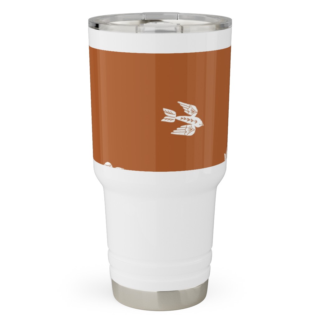 Bird Folk - Rust Travel Tumbler, 30oz, Orange, Orange