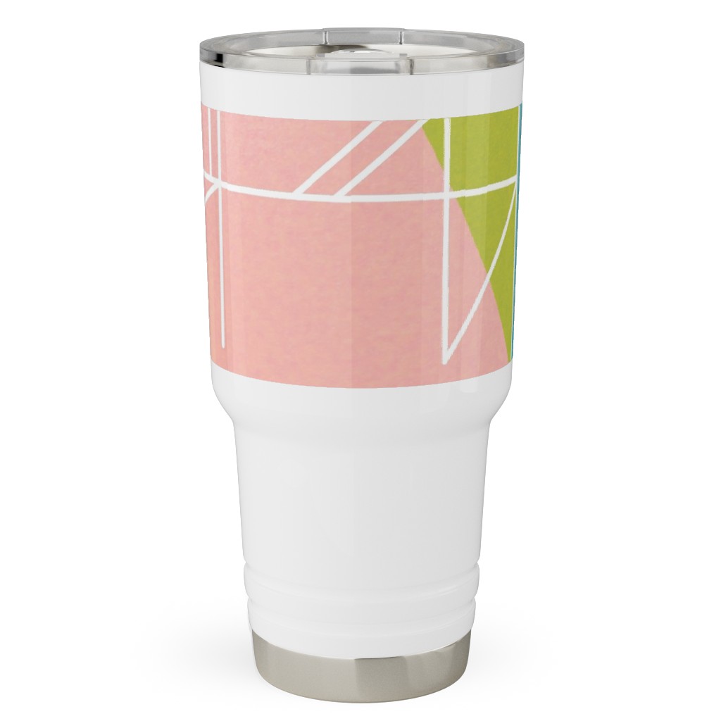 Midcentury Abstract Travel Tumbler, 30oz, Multicolor