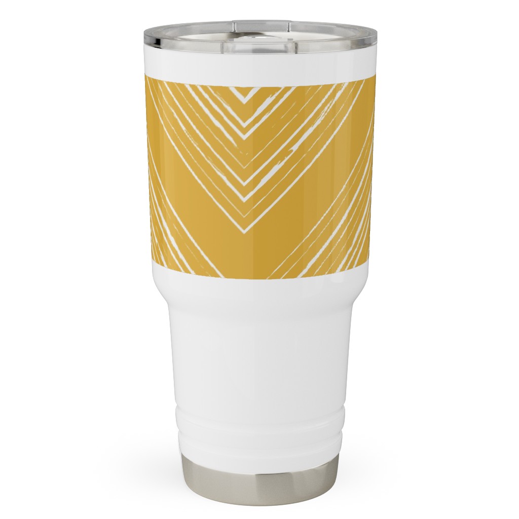 Modern Farmhouse - Mustard Travel Tumbler, 30oz, Yellow