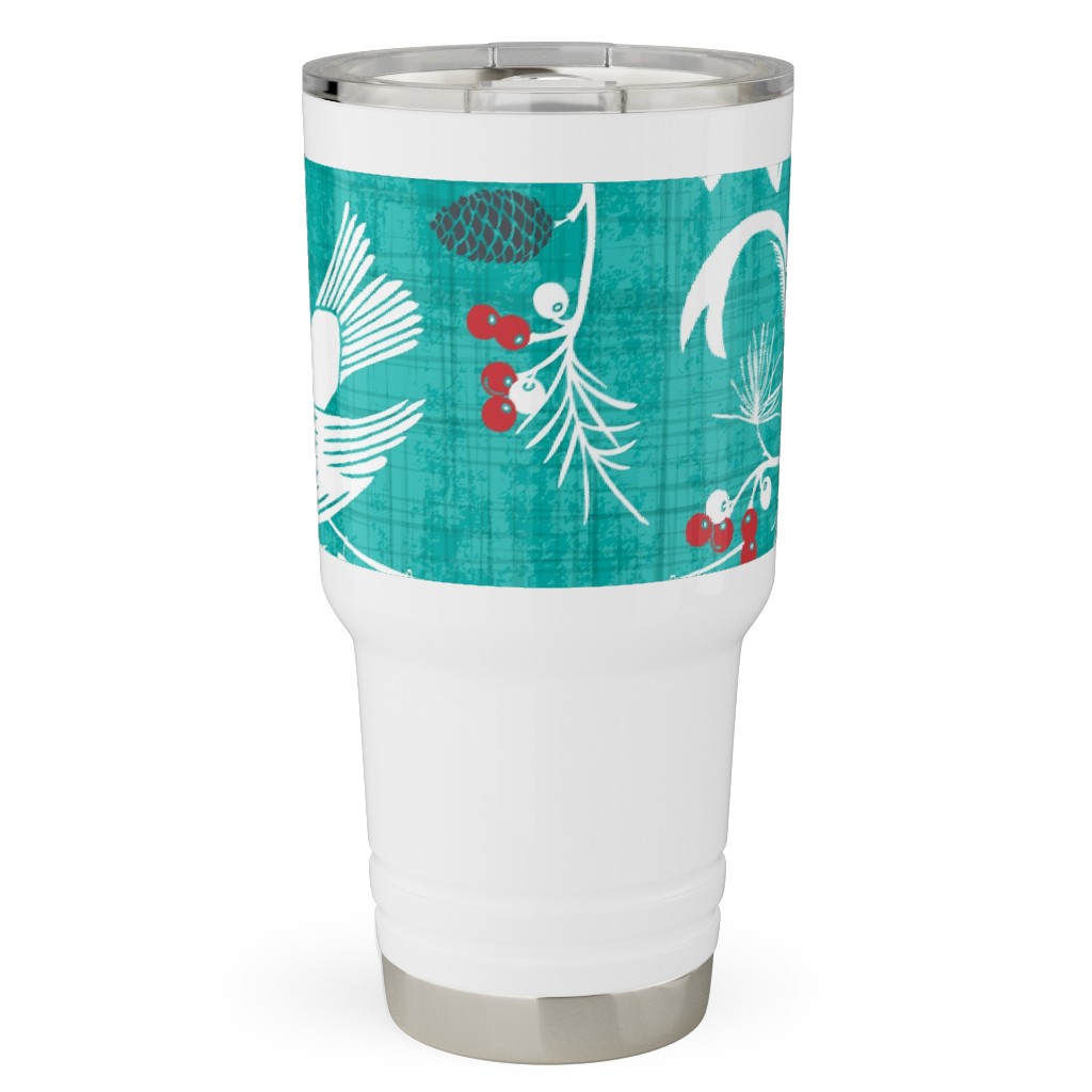 Merry Forest Travel Tumbler, 30oz, Blue, Aqua