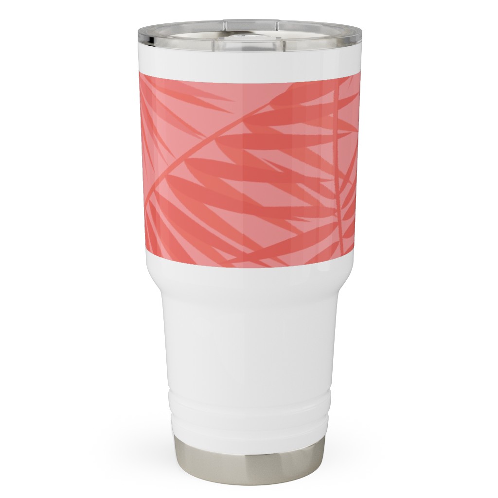 Tropical - Coral Travel Tumbler, 30oz, Pink, Bright Pink