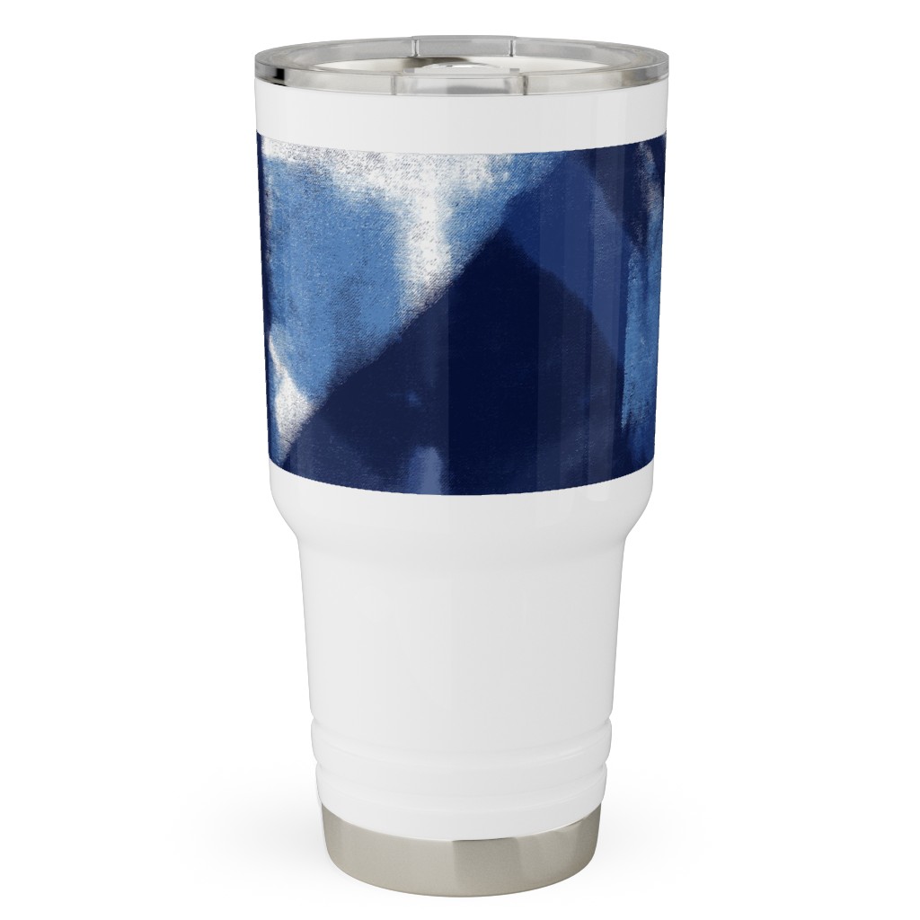Shibori - Indigo Travel Tumbler, 30oz, Blue, True Blue