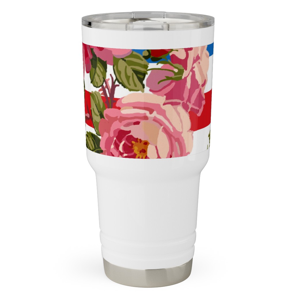 Americana Summer Roses - Multi Travel Tumbler, 30oz, Multicolor