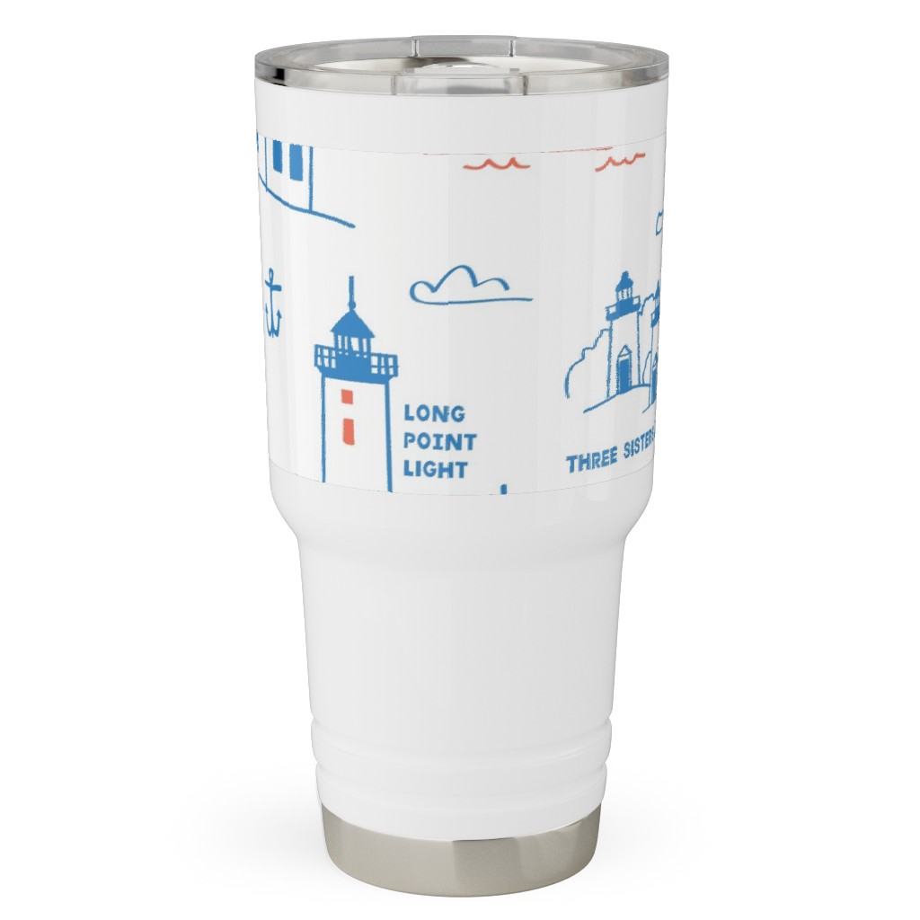 Cape Cod- Blue Travel Tumbler, 30oz, Blue, True Blue
