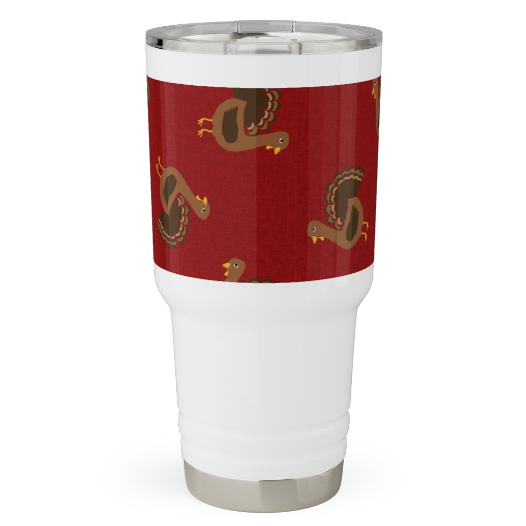 Turkey Toss Travel Tumbler, 30oz, Red, Sap