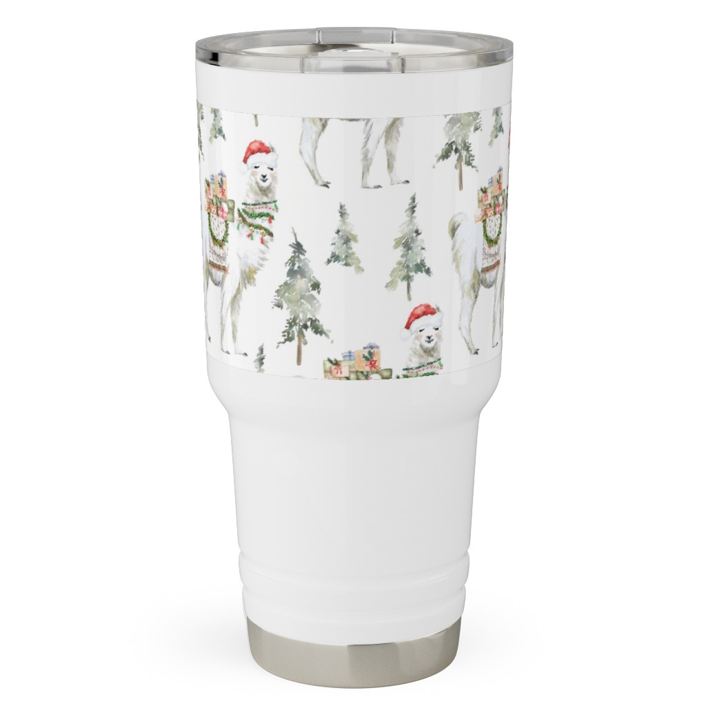 Winter Christmas Llama Travel Tumbler, 30oz, Multicolor