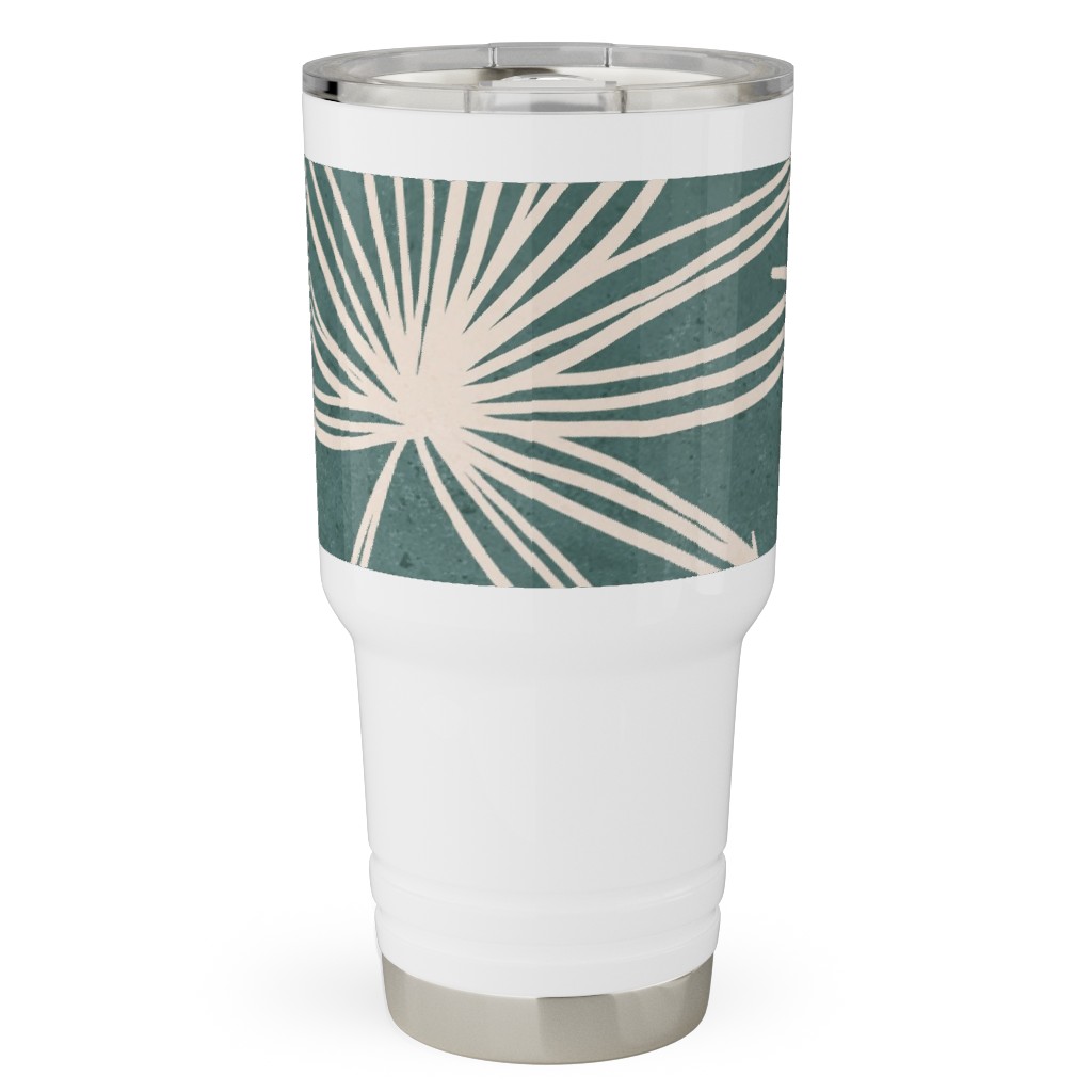 Palm Fronds Fan - Green Travel Tumbler, 30oz, Green