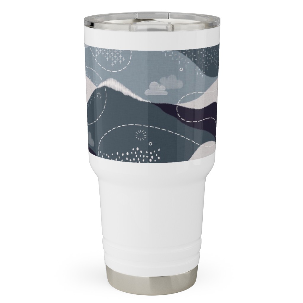 Ever Blue Mountains - Multi Travel Tumbler, 30oz, Blue, True Blue