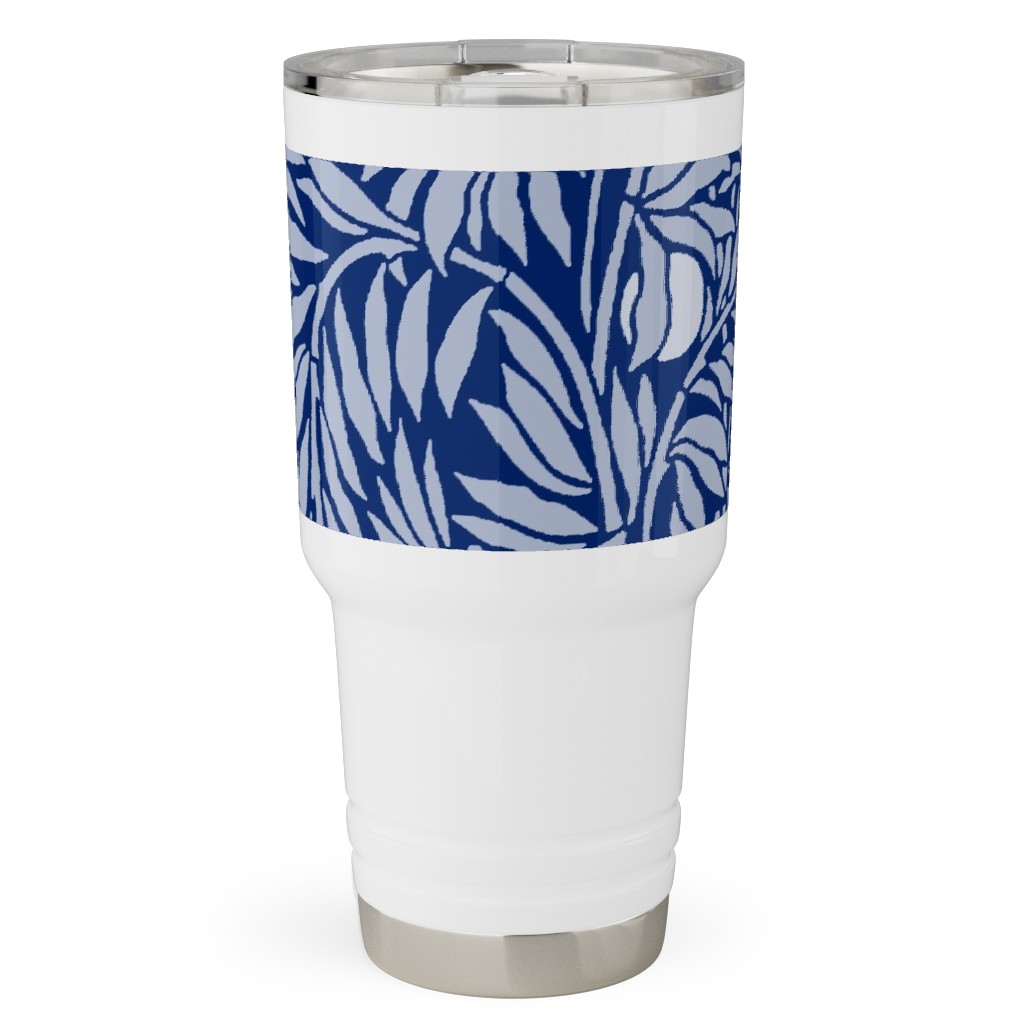 Orange Grove At Night - Blue Travel Tumbler, 30oz, Blue