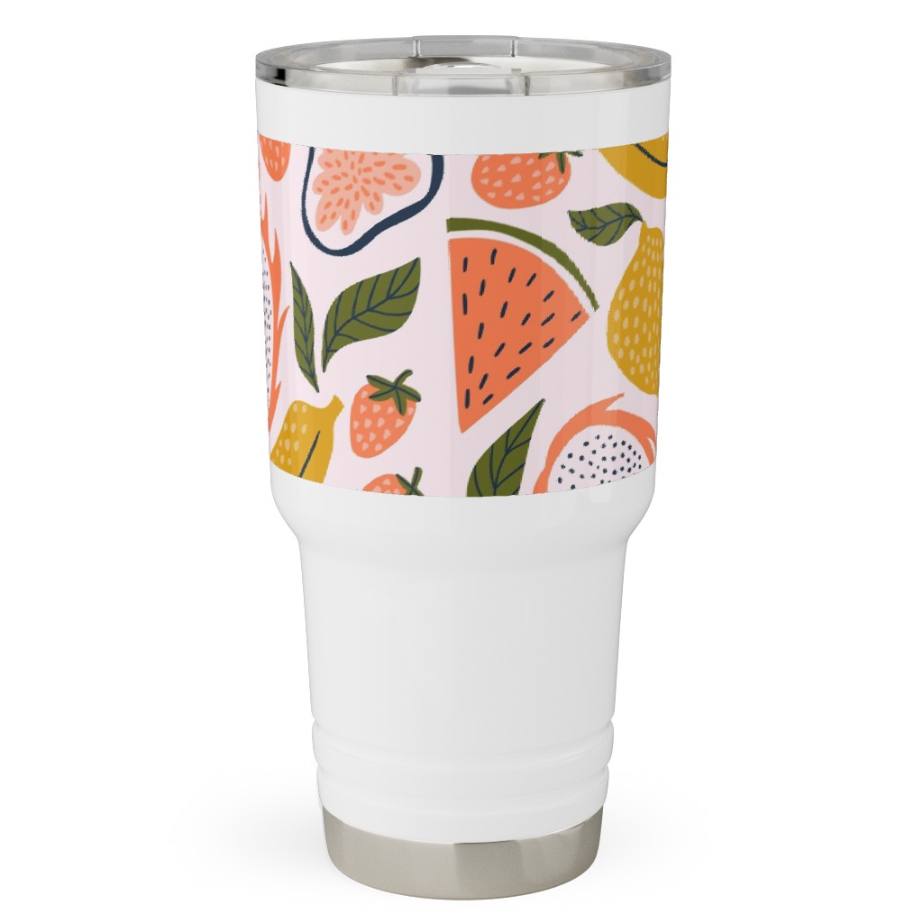 Summer Fruits - Orange Travel Tumbler, 30oz, Orange, Orange