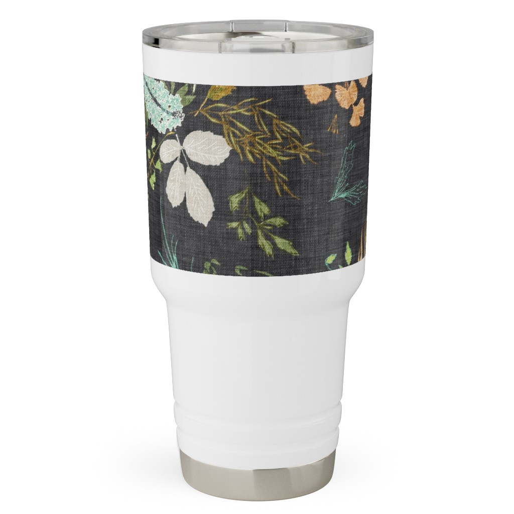 Foliage - Charcoal Travel Tumbler, 30oz, Multicolor