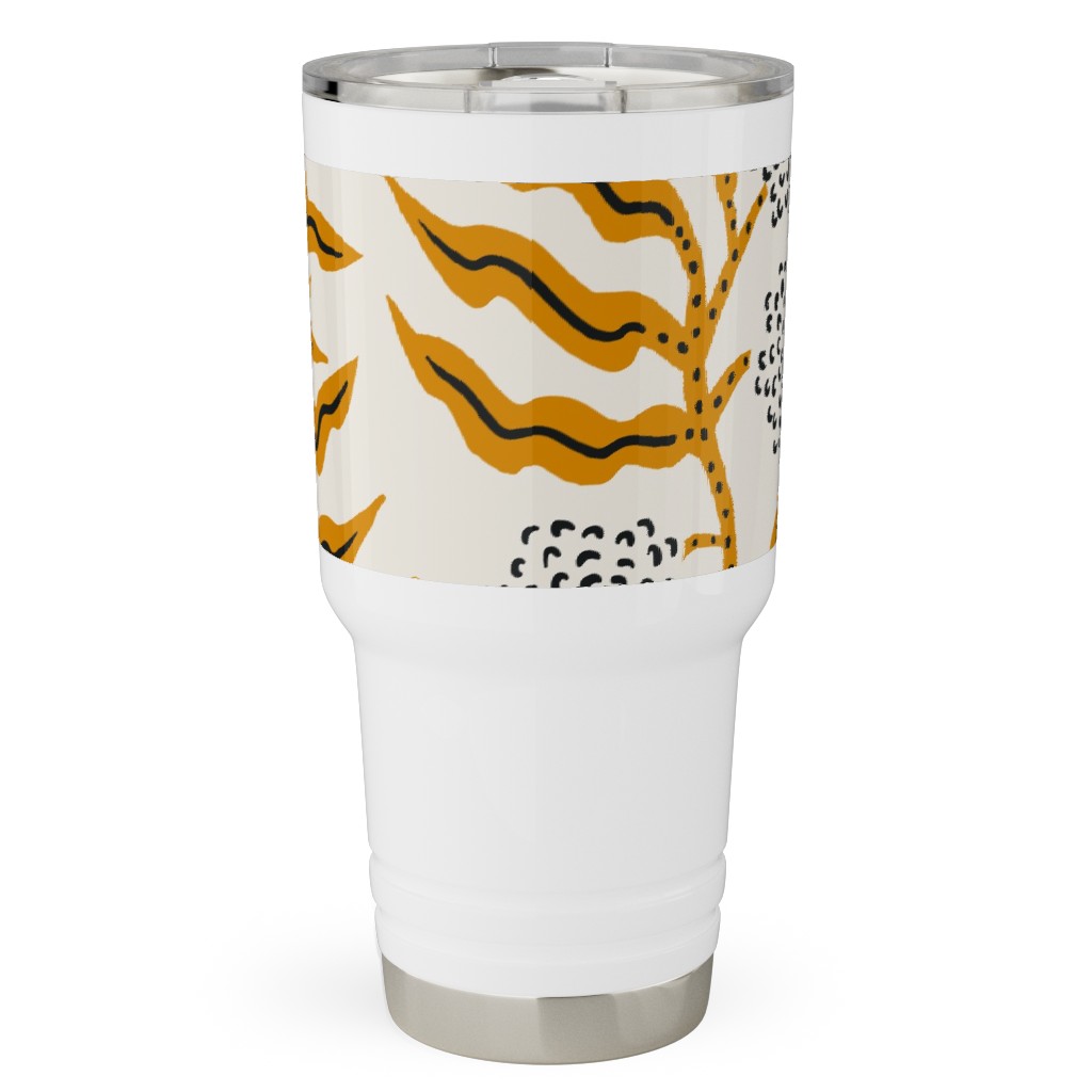 La Ville Vine Travel Tumbler, 30oz, Yellow, Antique White