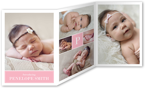 trifold birth announcement