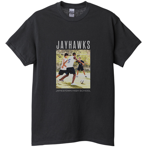 Gallery of One Portrait T-shirt, Adult (S), Black, Customizable front & back, White, white