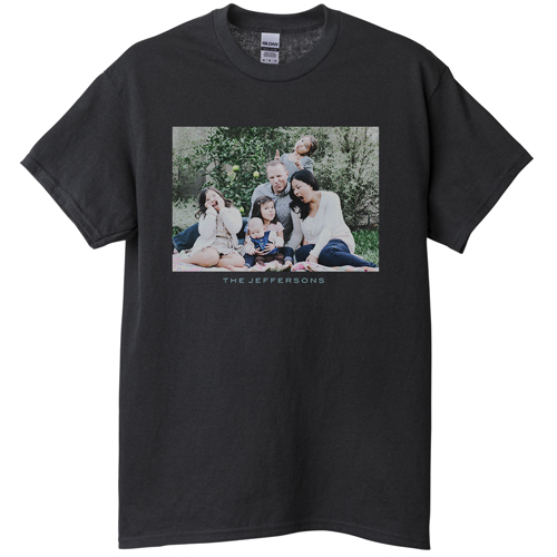 Photo Gallery Landscape T-shirt, Adult (S), Black, Customizable front & back, White, white