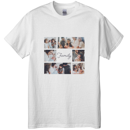 Gallery of Six Memories T-shirt, Adult (S), White, Customizable front & back, White, white