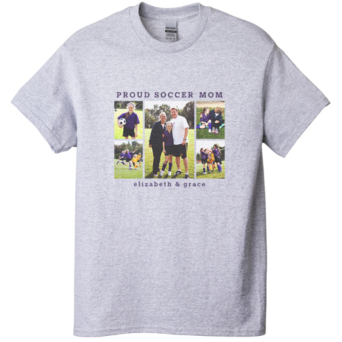 Hero Gallery of Five T-shirt, Adult (S), Gray, Customizable front & back, White