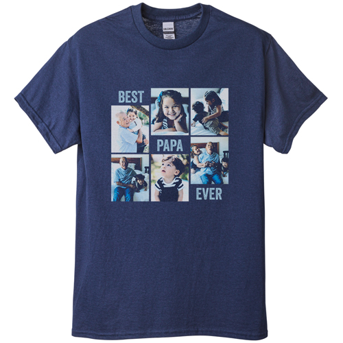 Gallery of Six T-shirt, Adult (S), Navy, Customizable front & back, White, white