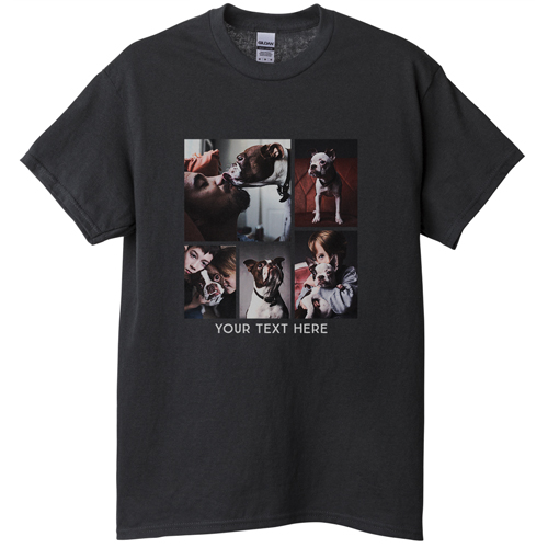 Gallery of Five T-shirt, Adult (M), Black, Customizable front & back, White, white