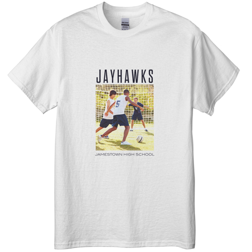 Gallery of One Portrait T-shirt, Adult (M), White, Customizable front, White