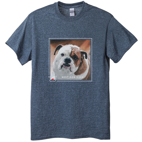 Best In Show Best Dog Ever T-shirt, Adult (M), Gray, Customizable front, Brown