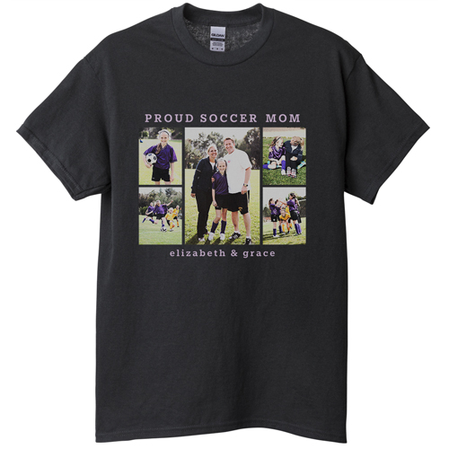 Hero Gallery of Five T-shirt, Adult (L), Black, Customizable front, White, white