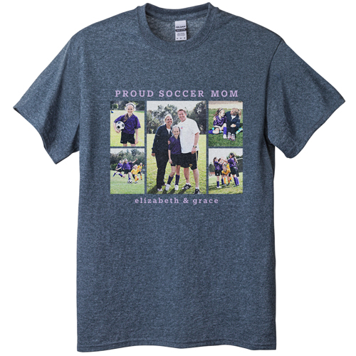 Hero Gallery of Five T-shirt, Adult (L), Gray, Customizable front & back, White, white