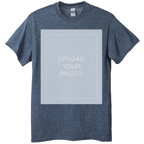 Upload Your Own Design T-shirt, Adult (L), Gray, Customizable front & back, White, white