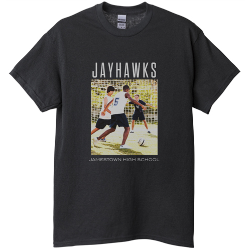 Gallery of One Portrait T-shirt, Adult (XL), Black, Customizable front, White, white