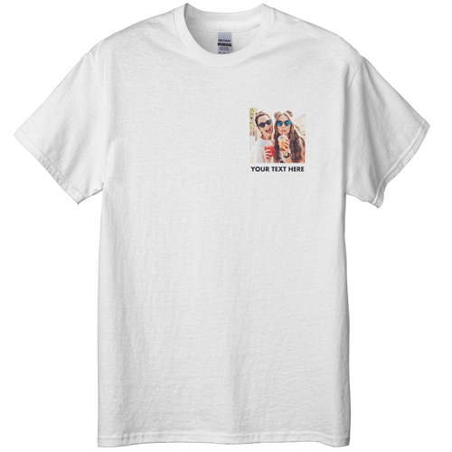 Pocket Gallery of One T-shirt, Adult (XL), White, Customizable front & back, White, white