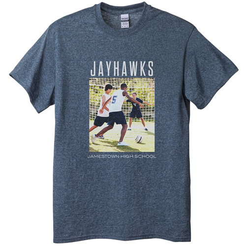 Gallery of One Portrait T-shirt, Adult (XL), Gray, Customizable front, White, white