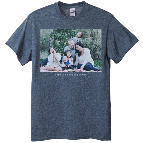 Photo Gallery Landscape T-shirt, Adult (XL), Gray, Customizable front, White